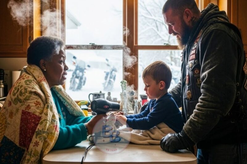 Black Woman Shelters a Freezing Biker Dad for 1 Night – Next Day Dozens of Bikers Arrive