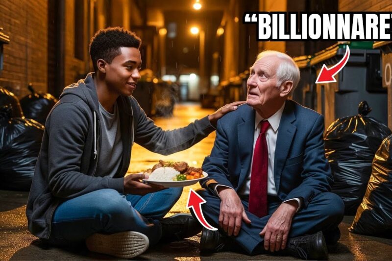 Poor Black Boy Gives Last Meal to Lost Old Man — Not Knowing He’s a Billionaire!