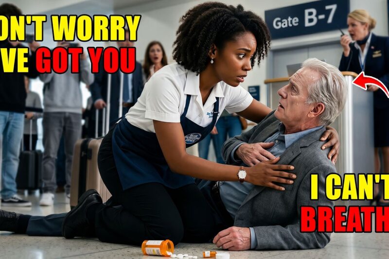 Black Waitress Missed Her Only Flight Home to Carry a Collapsing Old Man — He Owned the Airline 