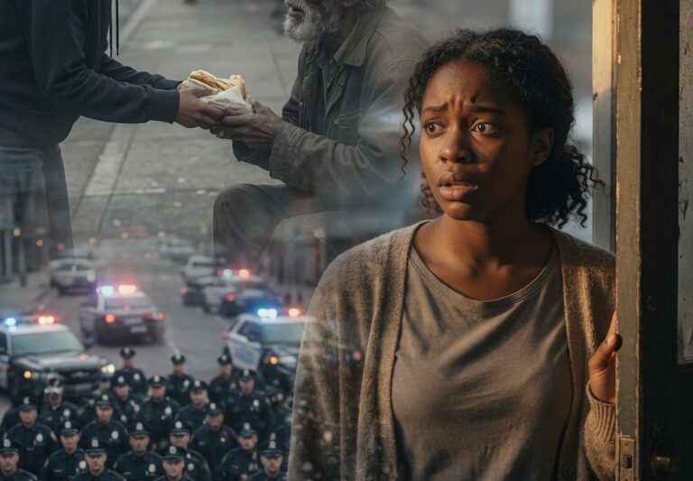 Black Girl Offered Her Only Sandwich to a Desperate Man — By Morning, 50 Police Officers Were Waiting Outside