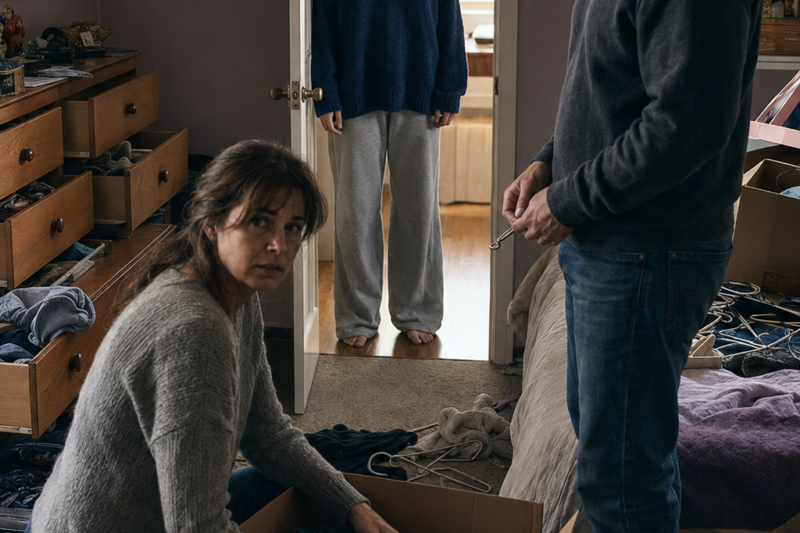I Returned Home Early and Found My Parents Secretly Packing My Clothes, Photos, and Childhood Memories Into Boxes to “Help Me Move” Into a Tiny Studio Apartment — But What Shattered Me Was Seeing My Old Bedroom Already Prepared for Someone Else, as If My Whole Life Had Been Erased Before I Even Walked Through the Door, Forcing Me to Discover the Family Secret They Had Been Hiding, the Cruel Plan They Made Behind My Back, and the Painful Truth About Why They Wanted Me Gone That Very Night