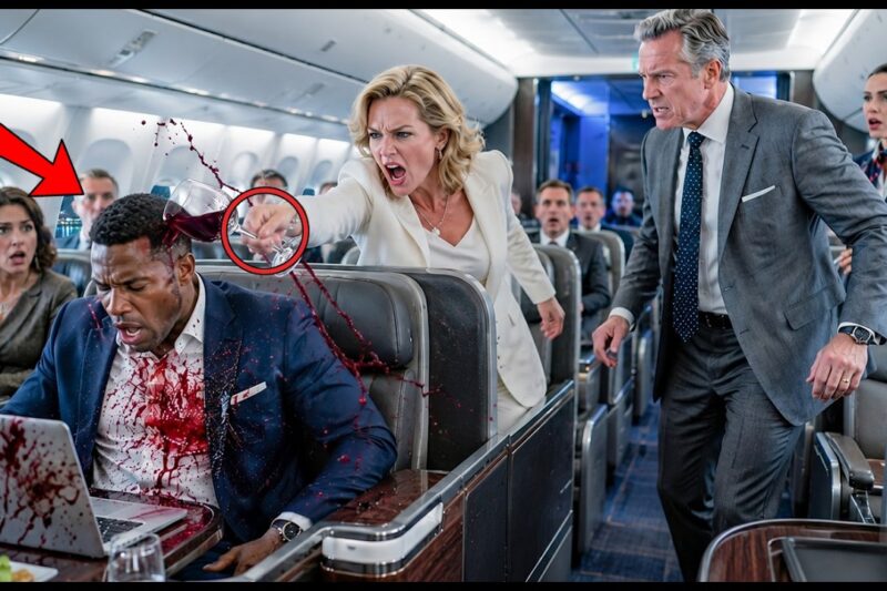 Entitled Woman Pours Drink on Black Passenger — Then The CEO Stops The Entire Plane!