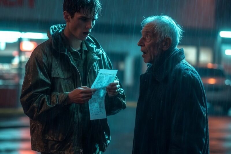 A Young Marine Quietly Paid for an Old Veteran’s Groceries When Everyone Else Looked Away—But as the Tearful Man Thanked Him, One Familiar Name Stopped the Marine Cold, Unlocking a Buried Memory From His Past and Revealing a Secret Connection That Turned a Simple Act of Kindness Into the Most Emotional Moment of His Life