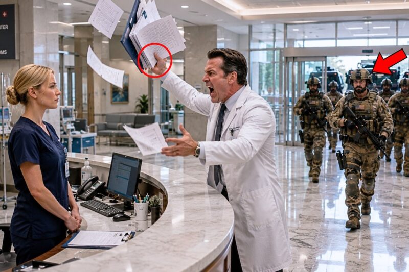 Everyone at the Hospital Thought She Was Just a Quiet Clinic Nurse the Arrogant Doctor Could Mock in Front of Patients — Until a Wounded Special Operations Team Arrived, the Room Fell Silent, and Every Navy SEAL Stood at Attention to Salute the Woman He Had Humiliated, Revealing She Was the Legendary Battlefield Medic Who Once Saved Their Lives During a Classified Mission, Vanished Without Credit, and Carried a Secret Past Powerful Enough to Expose His Cruelty, Shatter His Pride, Destroy His Reputation, and Make the Entire Hospital Realize They Had Been Looking at a Hero All Along
