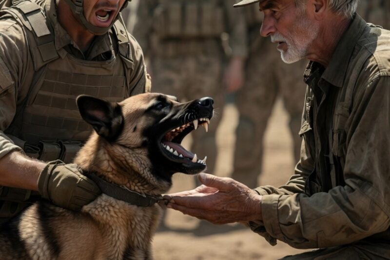 Marines Couldn’t Control the Retired K9 — Until the Old Farmer Stepped Forward and Said “Ghost”