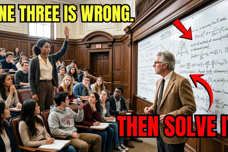 Harvard Professor Bet No One Could Solve It — Then Black Girl Raised Her Hand and Everything Changed