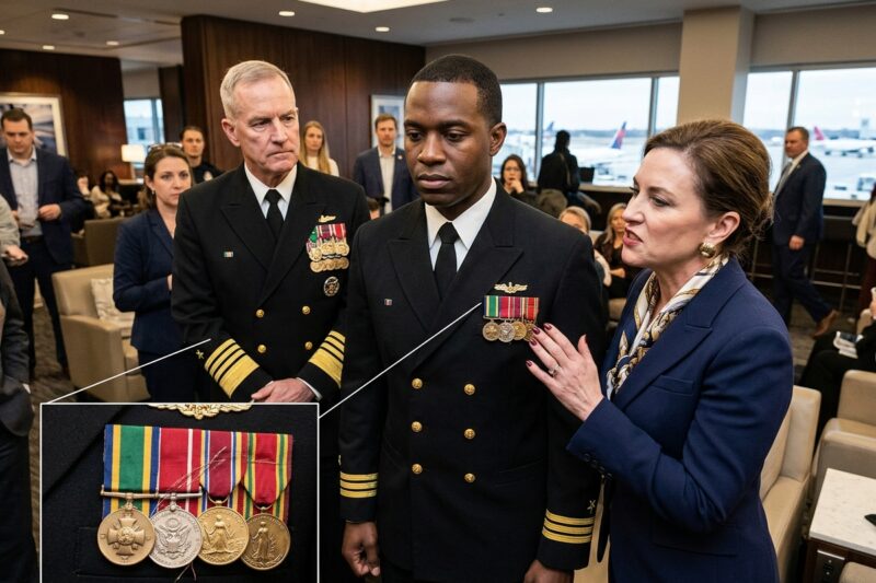 A Millionaire Ruined My Navy Medals in First Class, But a Stranger’s Reaction Changes Everything