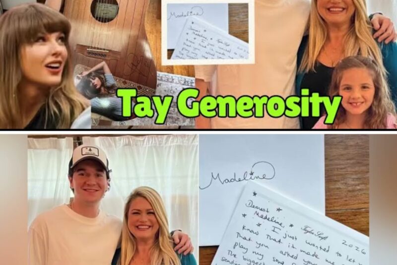 The Harmony of Generosity: Taylor Swift Blindsides An Eight-Year-Old Superfan and Her Musician Neighbor with Insane Custom Signed Guitars After Viral Backyard Love Story Video