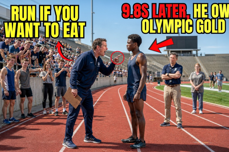 Coach Sneers at Black Boy: “Run if You Want Mom to Eat” — 9.8 Seconds Later, He Owns Olympic Gold