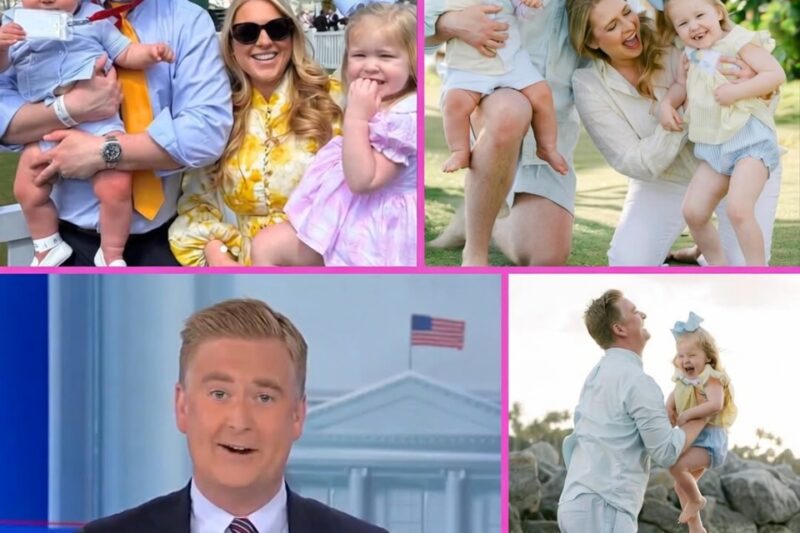 Peter Doocy surprises Fox News viewers with live on air announcement as he and Hillary Vaughn prepare for child No. 