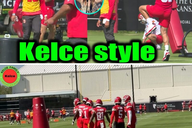 The Gridiron Stage: Travis Kelce Transforms Grueling Chiefs Practice Into a Viral Celebration of Fiancée Taylor Swift’s Latest Masterpiece