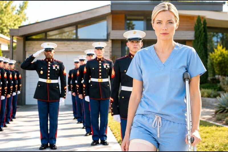 Nurse Took a Bullet for a Young Marine — 3 Days Later, 60 Marines Saluted at Her Door 
