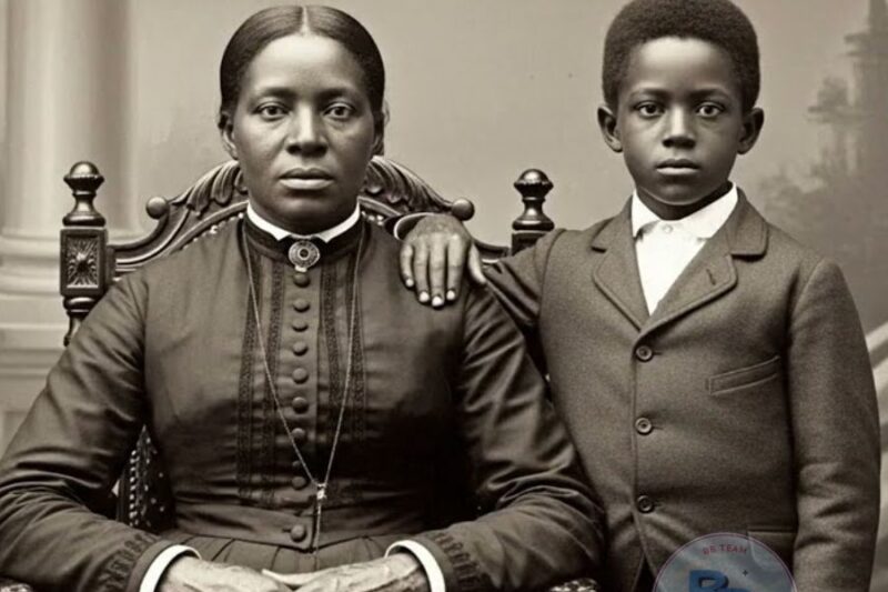 It was just a portrait of a mother and son from 1895 — but look closer at their hands