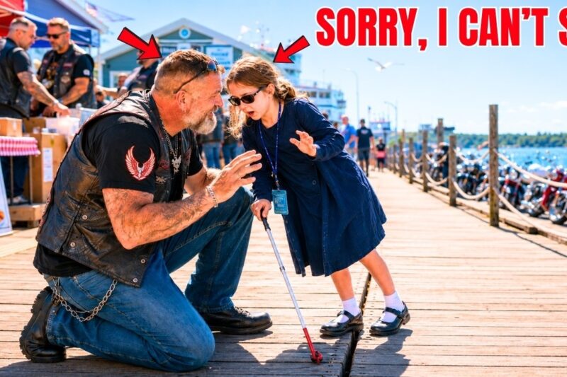 ‘Sorry, I Can’t See,’ Blind Little Girl Bumped Into a Biker — What Hells Angels Did Moved Everyone