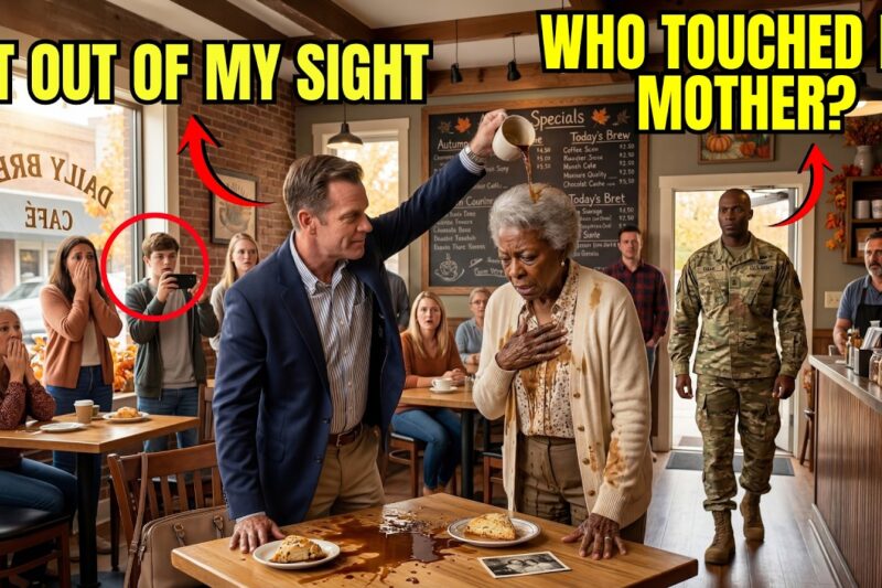 Bully Threw Coffee at Elderly Black Woman — Everyone Went Pale When Her Son Appeared