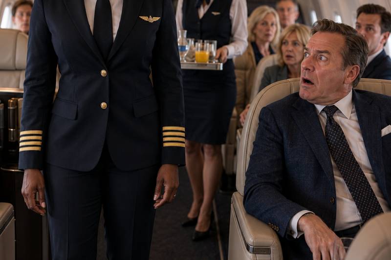 He Ordered the Black Flight Attendant to Serve Drinks — Then She Returned as the Captain Flying the Plane