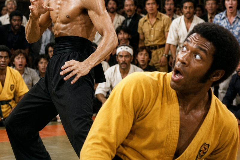 Bruce Lee at the Tournament When Jim Kelly Boasted ‘I’m Faster Than You’ — 17 Seconds Later