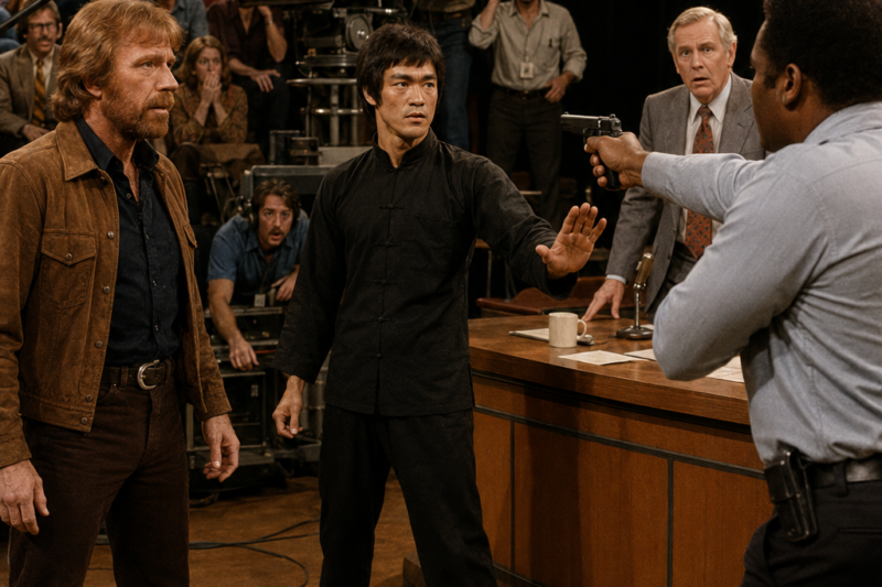 Security Guard Drew a Gun on Chuck Norris LIVE—Bruce Lee Intervened… Johnny Carson Froze