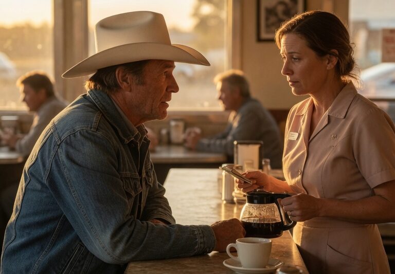 He Asked the Waitress What She Wished for Most — And the Billionaire Cowboy Went Silent