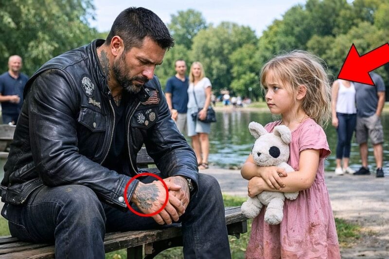 “Are You Lost Too, Mister?” A Girl Asked This Hells Angel. His Reaction Left The Park In Tears!