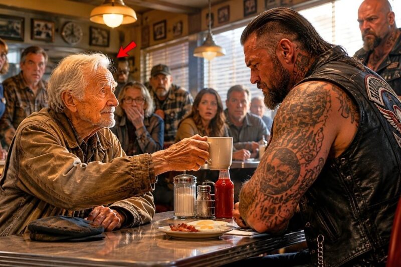 Evicted Grandpa Shares His Last Coffee with a Hells Angel—What Happened Next Will Shock You!