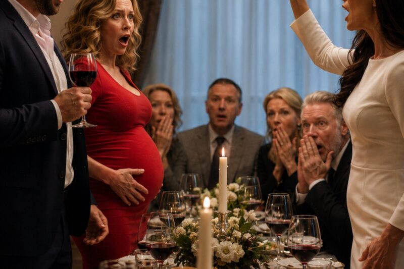 Husband Introduced His Pregnant Secret Lover at Family Dinner — Then His Wife Revealed the Papers That Left Him Silent