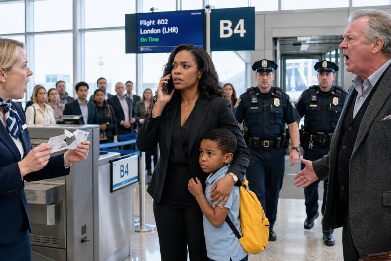 Black Mother Blocked From First Class — One Call From Her Law Firm Froze the Entire Airline Staff