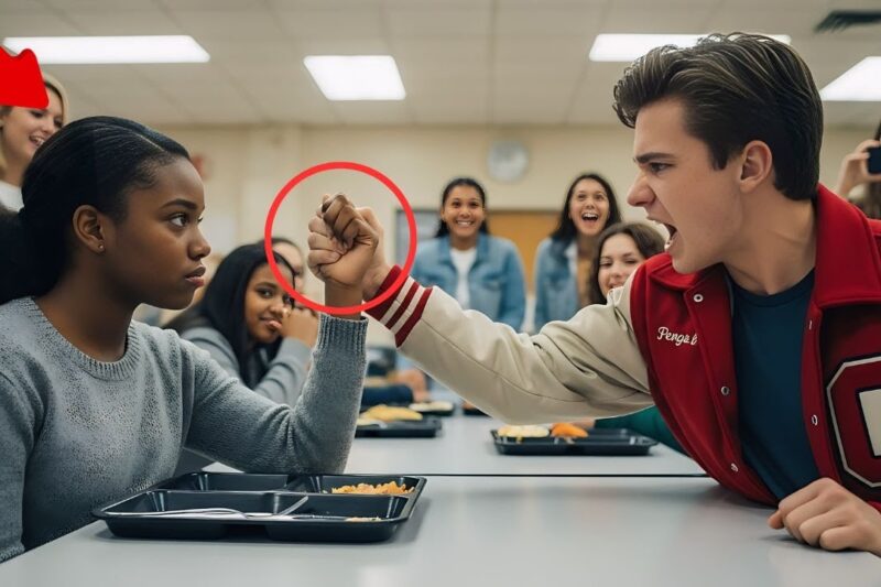 Bully Tried to Break Her Arm in the Cafeteria… Seconds Later, He Was Begging on the Floor 