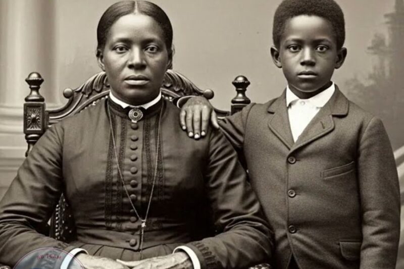 It was just a portrait of a mother and son from 1895 — but look closer at their hands