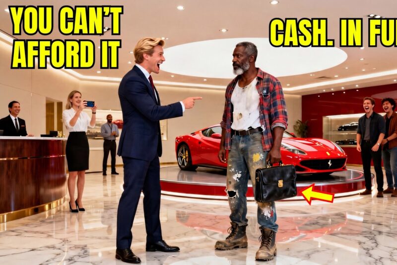 Black Man in Torn Shirt Walked Into a Ferrari Dealer — Salesman Laughed Till He Paid Cash in Full