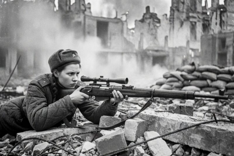 They Ignored Her “Stupid Female” Sniper Angle — Until She Hit a German Commander at 620 Yards 