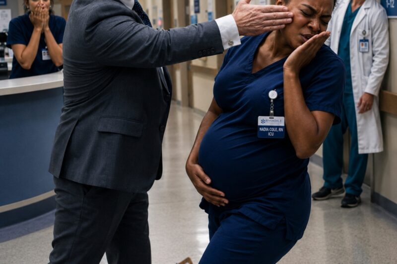 Arrogant Billionaire Slapped a Pregnant Nurse and Walked Away Smiling — He Had No Idea Who Her Brother Was