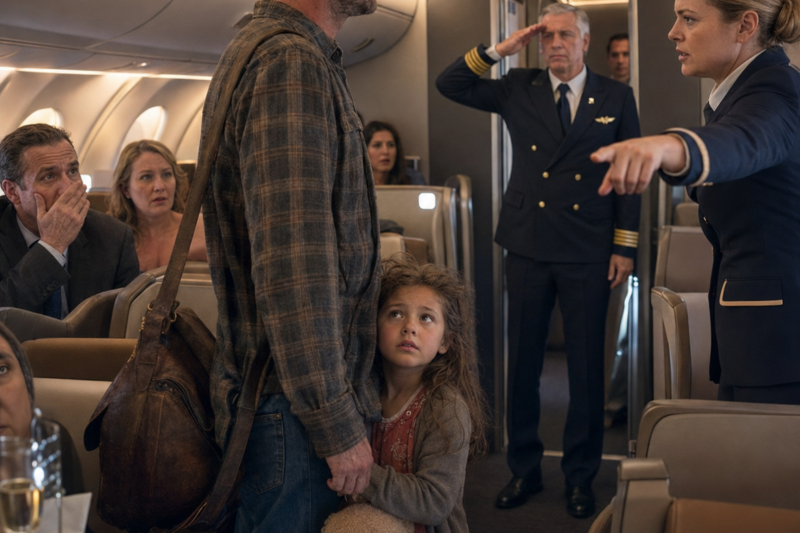 The Airline Threw a Single Dad and His Daughter Out of First Class — Then the Pilot Walked Out And 