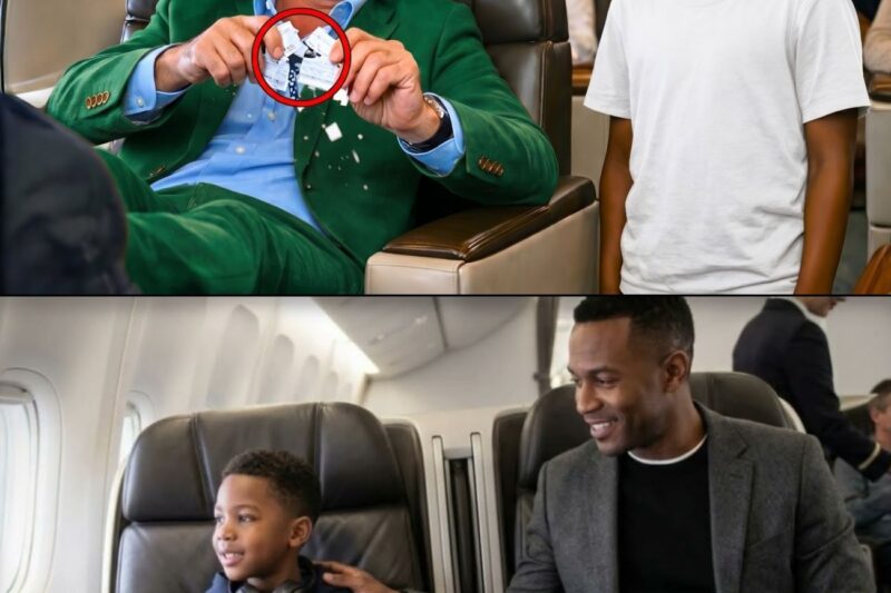 Black kid’s first-class seat taken Then his billionaire father stops flight !