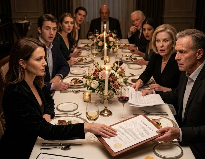 At Dinner, My Parents Served Me Disownment Papers — Then I Pushed My $7 Million Contract Toward Them…