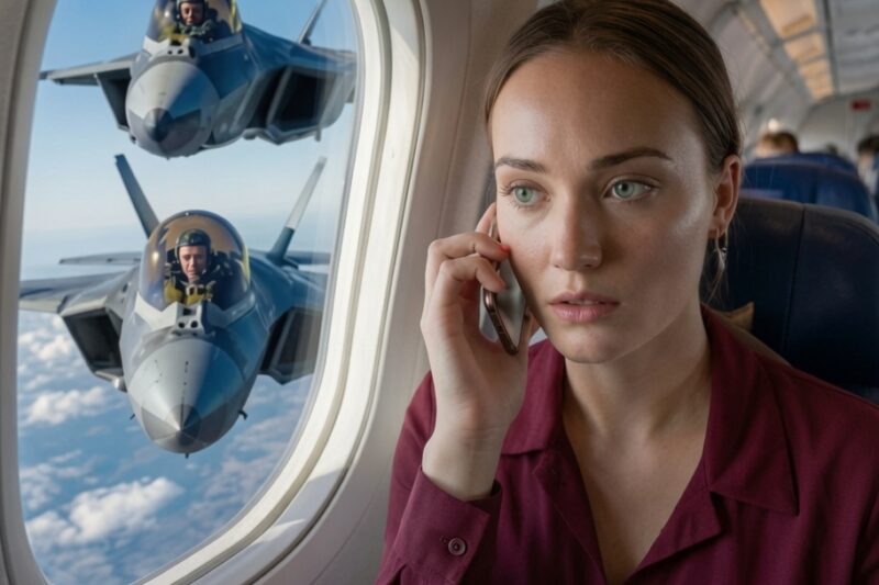 She Was Only Flying Commercial — Until the F-22 Pilots Heard Her Call Sign