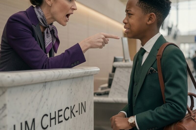 10 Year Old Black Billionaire Pretends to Be Poor—What the Airline Staff Do Next Costs Them Everythi 
