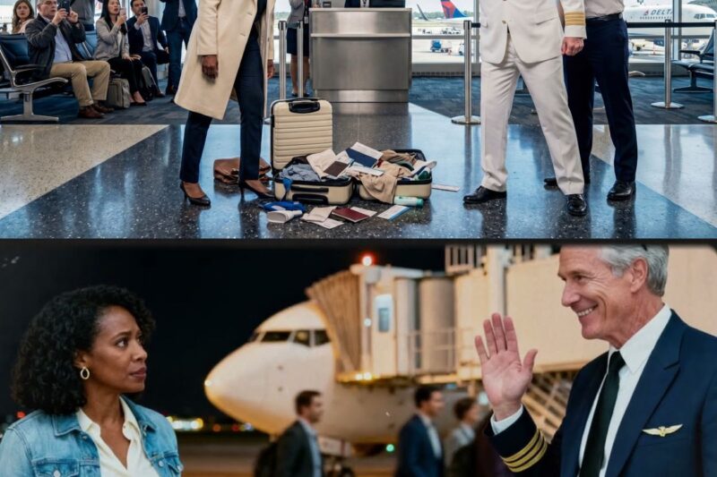 Pilot Throws Black Woman’s Luggage on Ground — Goes Pale When Co-Pilot Whispers: “That’s Our Boss”