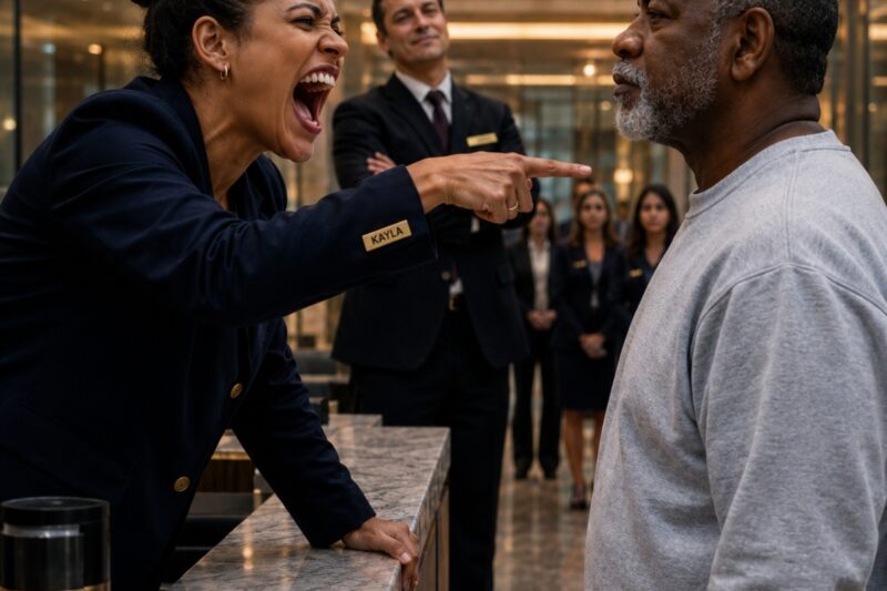 She Laughed at the Poor Old Man Who Came to Withdraw His Money — She Didn’t Know He Owned the Bank