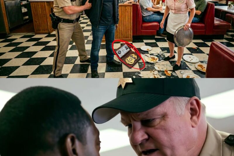 “My Town, My Rules” Sheriff Cuffs Black Man in Diner — Waitress Sees His Badge and Drops Every Plate 