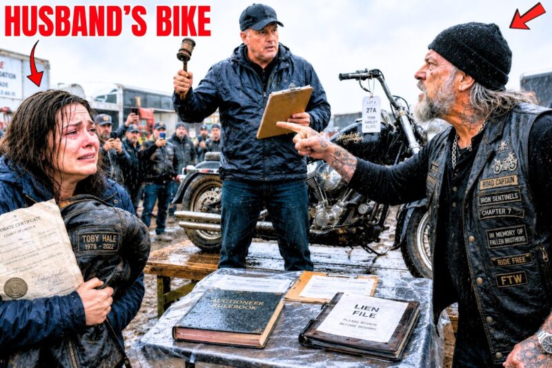 “That Bike Was My Husband’s,” She Said — Hells Angels Stopped the Auction in the Dirt