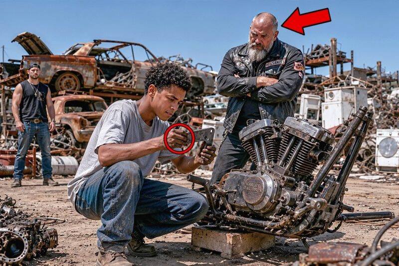 Black Boy Fixes Biker’s Broken Engine With Scrap —What 200 Hells Angels Do at Dawn Left Him in Tears