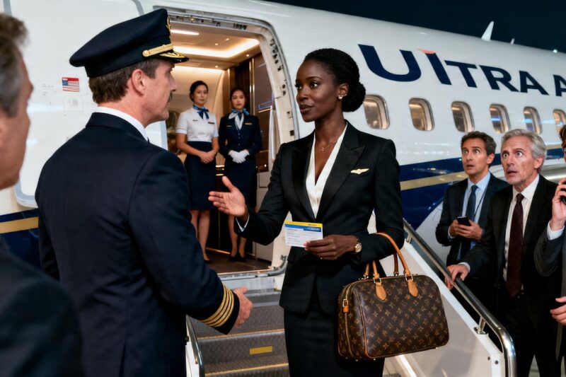 Pilot Refuses to Let a Black Woman Board First Class — Then Her Husband Makes a Call