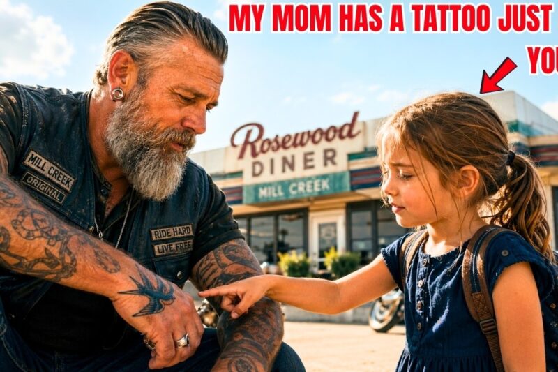 ‘My Mom Has a Tattoo Just Like Yours!’ Little Girl’s Shocking Words Freeze Hells Angels!