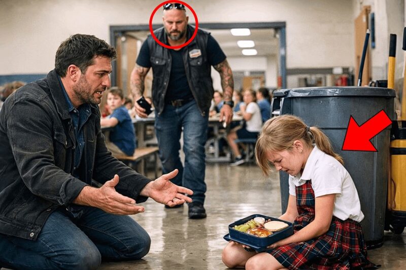 “He Saw His Daughter Eating on the Floor — And the Hells Angels’ Response Stunned the Entire Town.”