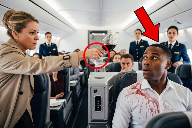 Racist Passenger Throws Drink At Black Man — Then Froze When He Said “I Own This Airline”
