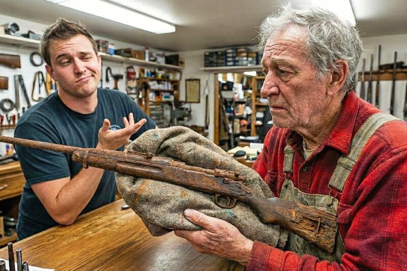 Young Gunsmith Laughed When He Saw an Old Rusty Rifle: “Just Throw It in the Trash, Old M