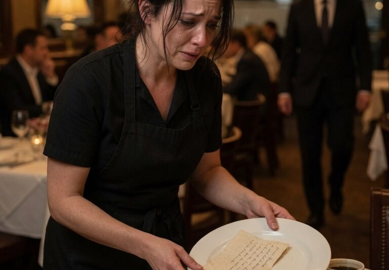 Billionaire Walked Away Without Tipping, Until the Single Mom Waitress Found the Note Under His Plate