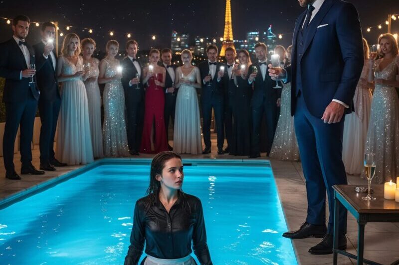 She was humiliated in front of all Paris after falling into a pool—until a billionaire’s sudden reaction left everyone speechless!