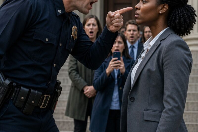 Racist Cop Slaps Black Woman at Courthouse Gate — Then Learns She’s the New Judge